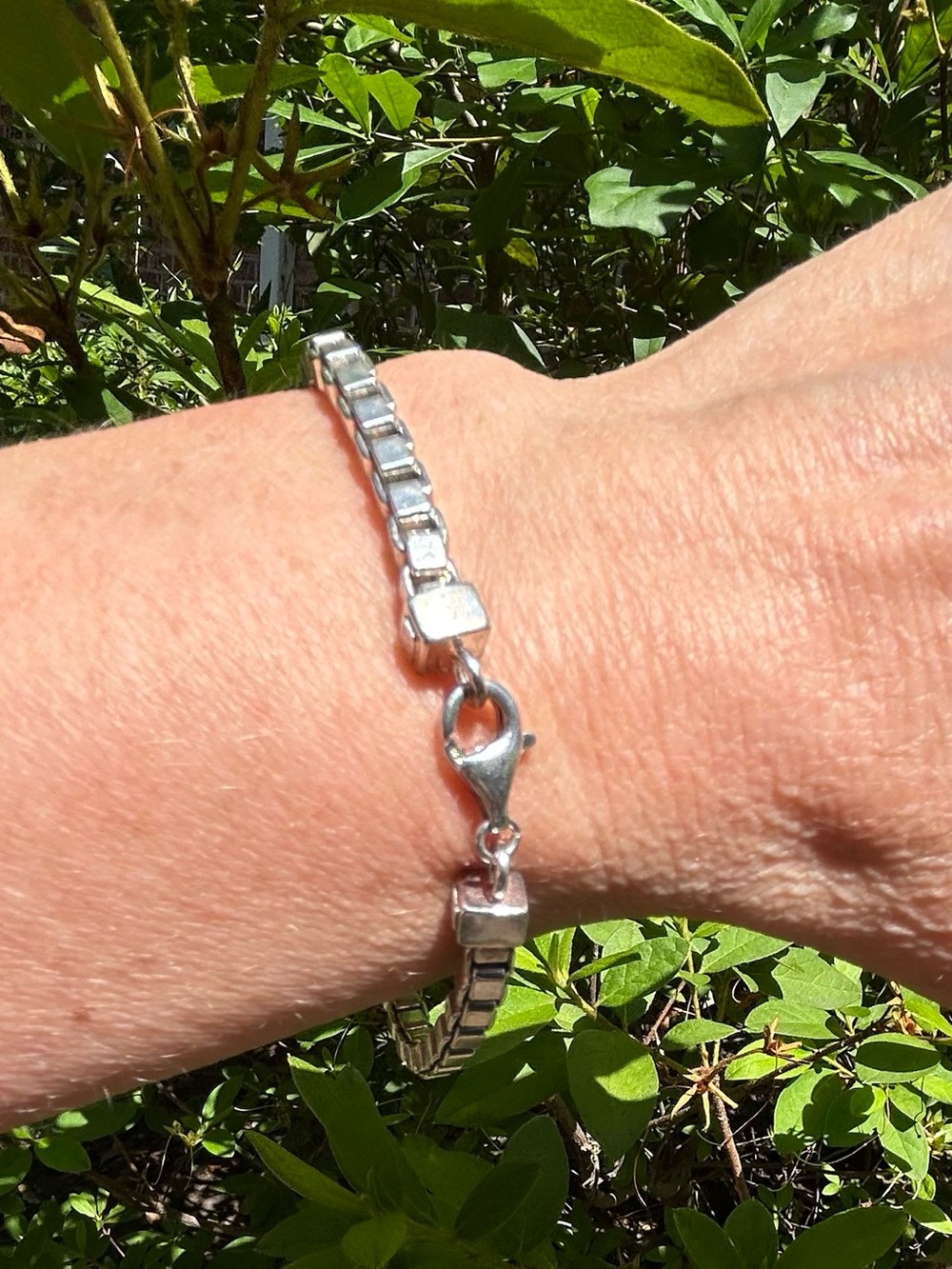 Milor Sterling Silver Box-Link Bracelet with Lobster Clasp